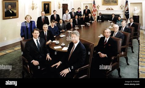 Official Photo Of United States President Bill Clintons Cabinet Taken