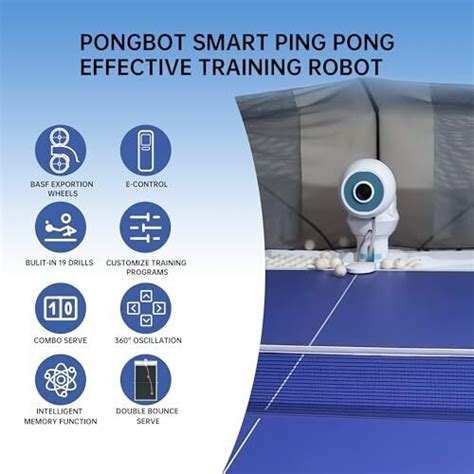 Table Tennis Robot Ping Pong Ball Machine With Remote Pre Programmed