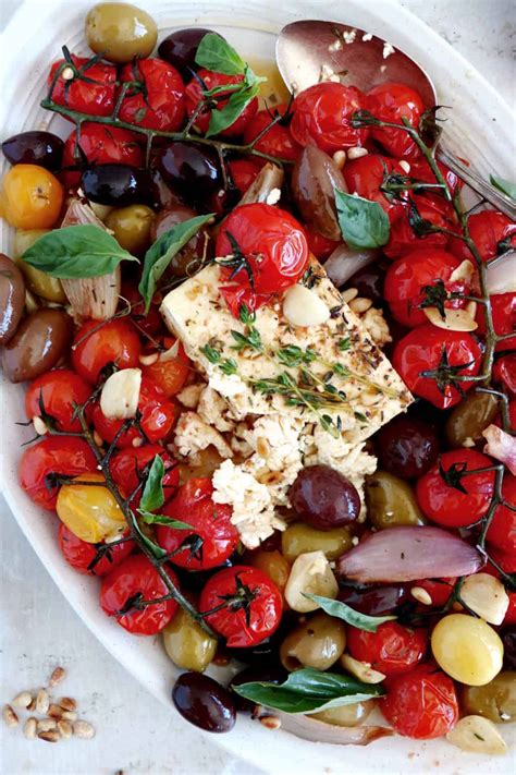 Baked Feta With Cherry Tomatoes And Olives Dels Cooking Twist