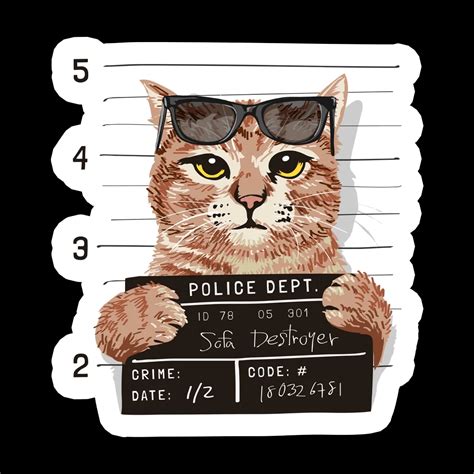 Belalı Kedi Sticker artpap co