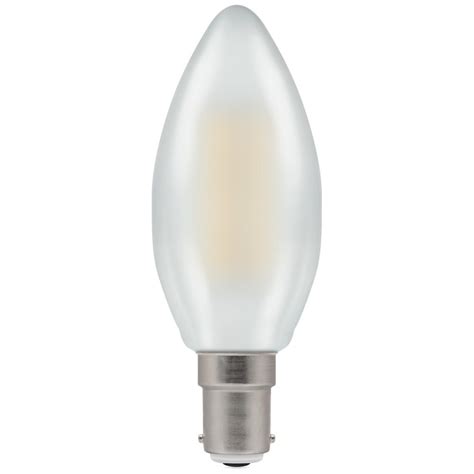 7185 LED Candle Filament Pearl 5W Dimmable 2700K SBC B15d Crompton