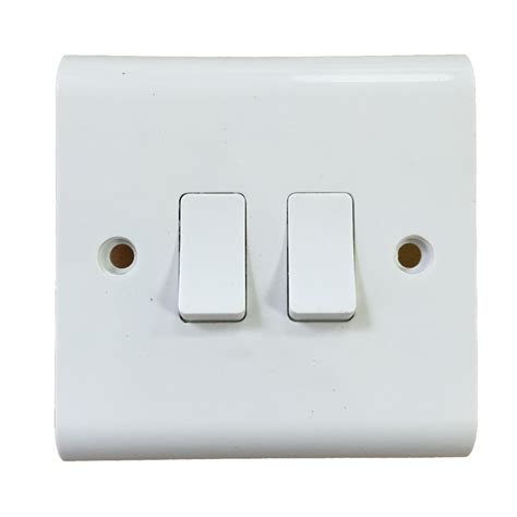 Electrical 2 Gang Light Switch 1 Gang 1 Or 2 Way White