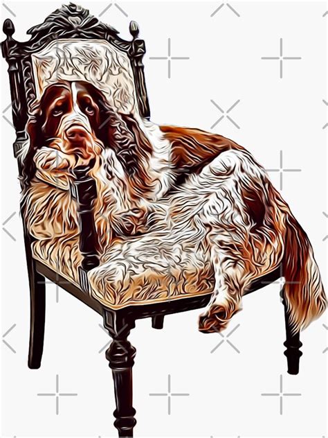 Adorable English Springer Spaniel In His Favorite Chair Drawing