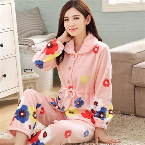 Buy 3xl 4xl Plus Size Winter Women Warm Flannel Pajama