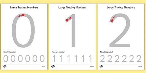 Free Large Tracing Numbers Teacher Made