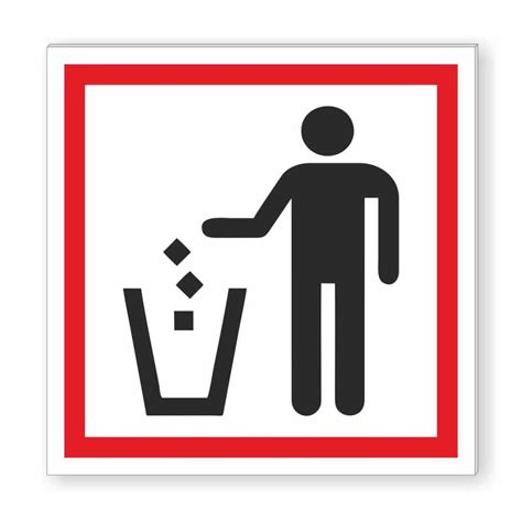 USE DUSTBIN Sign VIGNETTE