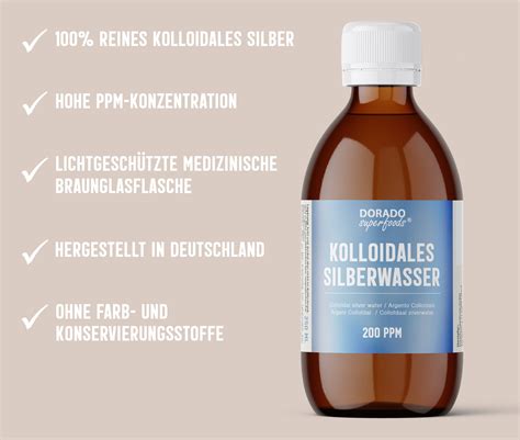 Kolloidales Silberwasser Ppm Dorado Superfoods