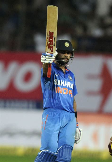 Virat Kohli Raises The Bat After Reaching His Fifty Espncricinfo