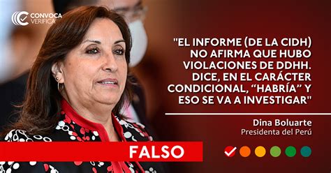 Es Falso Que El Informe De La Cidh No Afirme Que Hubo Violaciones De