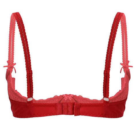 Billionm Womens Lingerie Open Chest Bras Cup Push Up Underwire Lace Bra Adjustable Strap