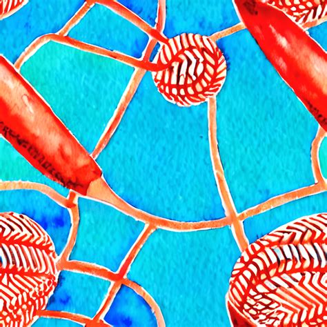 Softball Watercolor Pattern · Creative Fabrica