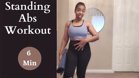 6 MINUTE STANDING AB WORKOUT DEFINED ABS WORKOUT At Home 6 MIN TOTAL