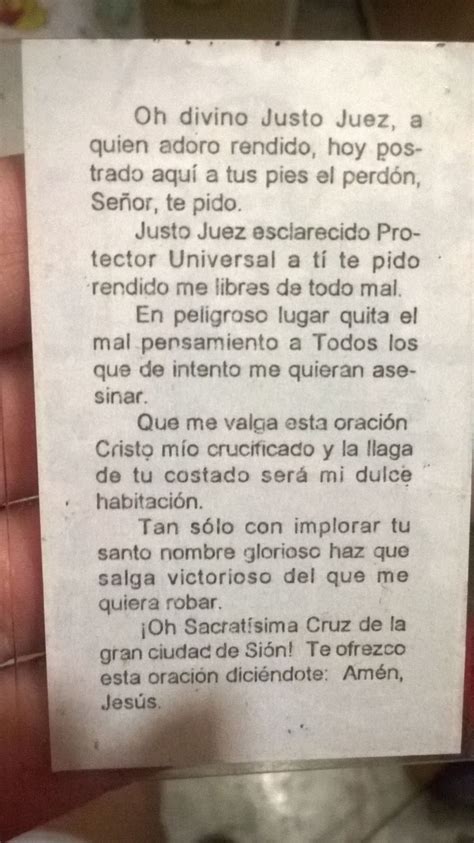 Oración Muy Milagrosa Al Señor Justo Juez Oraciones Oraciones