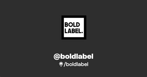 Boldlabel Twitter Instagram Tiktok Linktree