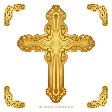 Cross Gold Vectors Photos And Psd Files Free Download