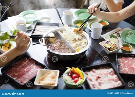 Chinese Foods Double Flavor Hot Pot Stock Photo Image Of Asia Oriental