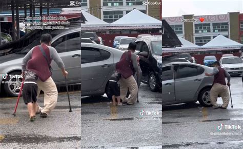 Oku Father Protects His Son From Rain By Covering Him With His Shirt