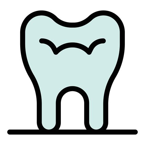 Tooth Icon Color Outline Vector Vector Art At Vecteezy