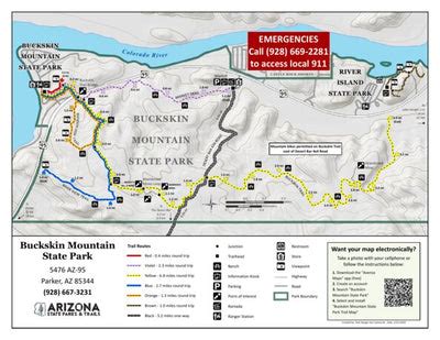 Buckskin Mountain State Park Trail Map by Buckskin Mountain State Park ...