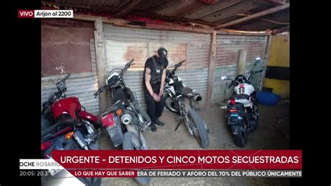 Tres Detenidos Y Cinco Motos Secuestradas Tras Un Operativo Policial