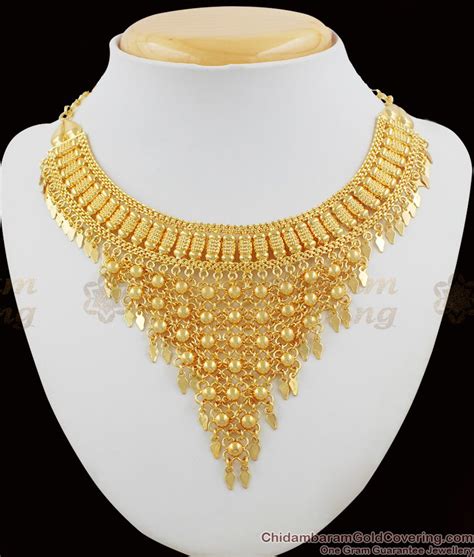 Stunning Bridal Design Gold Plated Choker Necklace Nckn1078