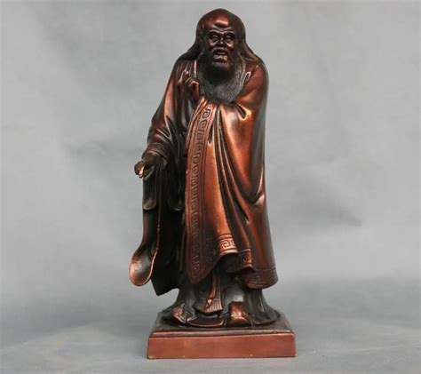 10 China Taoism Founder Laozi Laotse Philosopher Bronze Statue Bronze