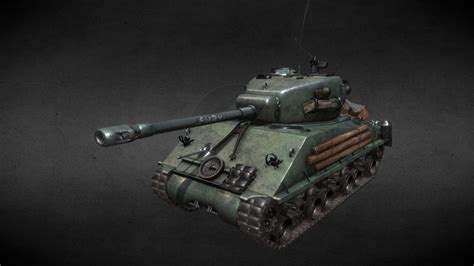 M4a3e8 Sherman Jumbo Fury Tank 3d Model By Darian Malfushion