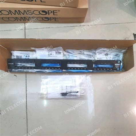 Jual Patch Panel 24 Port Cat 5e Commscope Lengkap Modular Jack Cat