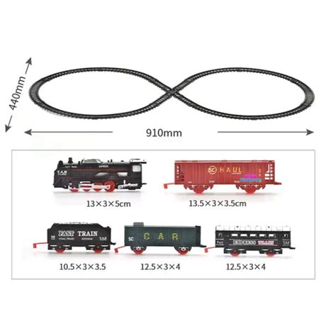 Oyuncak Sesli ve Işıklı Klasik Tren Seti 19 Parça 91 cm