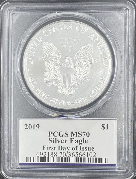 Silver Eagle Ms First Day Issue Pcgs Donald Trump Label