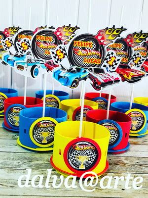 Centro De Mesa Hot Wheels Compre Produtos Personalizados No Elo