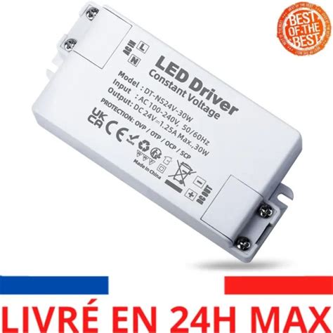 REYLAX TRANSFORMATEUR LED 24V 30W Transformateur 220V 24V 1 25A