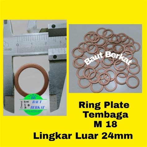 Jual Isi 10 Pcs Ring Plat Tembaga M18 Copper Seal 18x24 Seal Washer