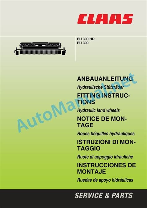 Claas Pick Up Forage Harvesters Assembly Instruction En