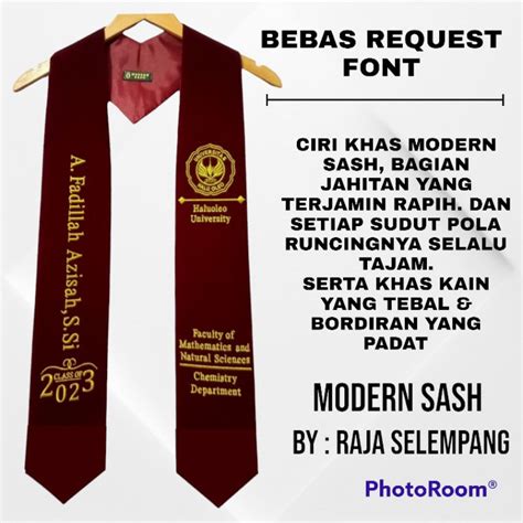 Jual Modern Sash Express Slempang Selempang Wisuda Leher Bordir