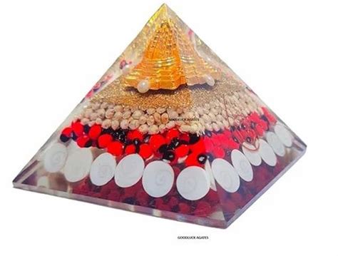 Golden Crystal Orgone Gomti Chakra Pyramid For Healing At Rs 450 Piece