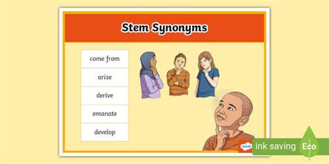 Stem Synonyms Word Mat Profesor Hizo Twinkl