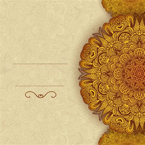 Gold Pattern Disk Card Design Vector Background Material Card Design