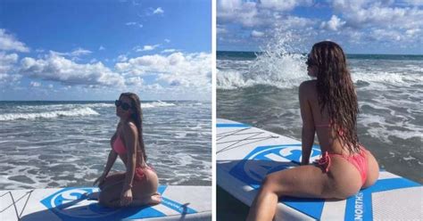 Rhoa Star Brielle Biermann Sizzles In Bright Pink Bikini As She Poses