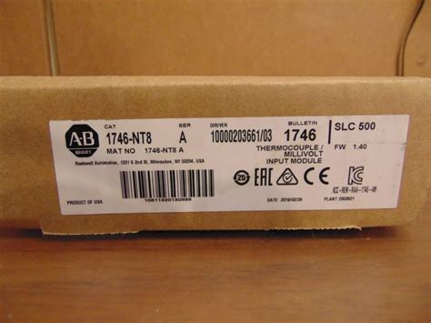 Allen Bradley Nt Ser A Thermocouple Mv Input Module Slc