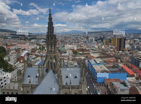 Tower On The Basilica Of The National Vow Basílica Del Voto Nacional