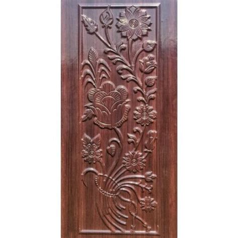 Brown 3D Carving Membrane Doors For Home Door Height 8 Feet At Rs