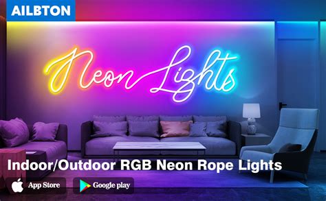 Ailbton M Led Neon Rope Lights Flexible Led Rope Lights Control With