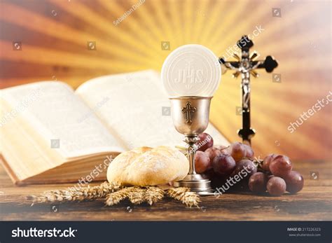 Holy Communion Bread Wine Stock Photo Shutterstock