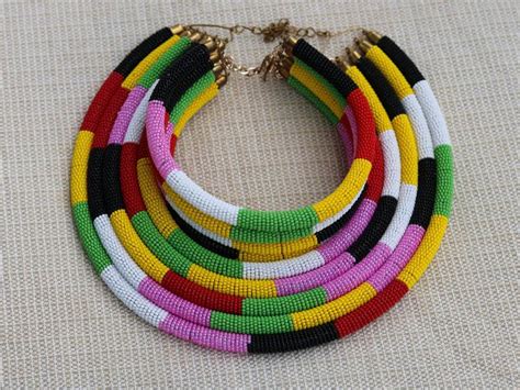 Mjibu African Beaded Necklace Naruki African Beads Necklace African