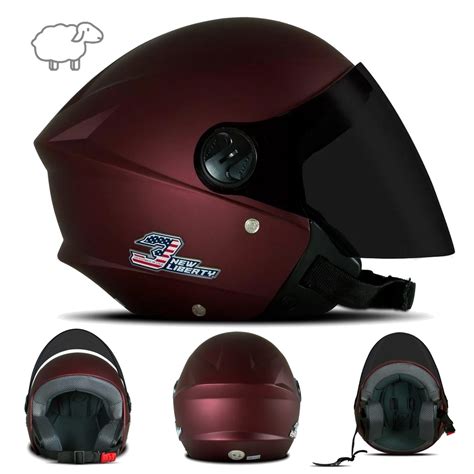 Capacete Aberto Moto New Three Elite Liberty Pro Tork Feminino