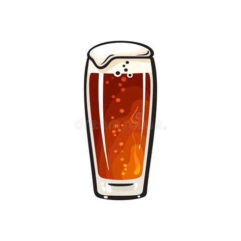 Wildernis Bier Glas Hand Getrokken Vectorillustratie Geïsoleerd Op Wit