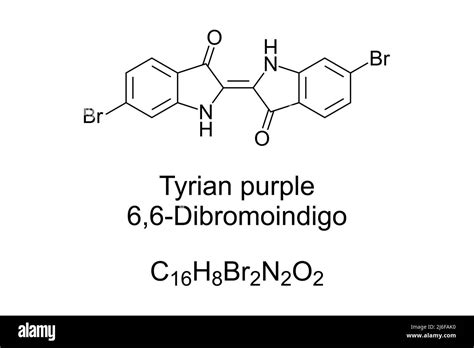 Tyrian Purple 66 Dibromoindigo Chemical Formula And Structure Also