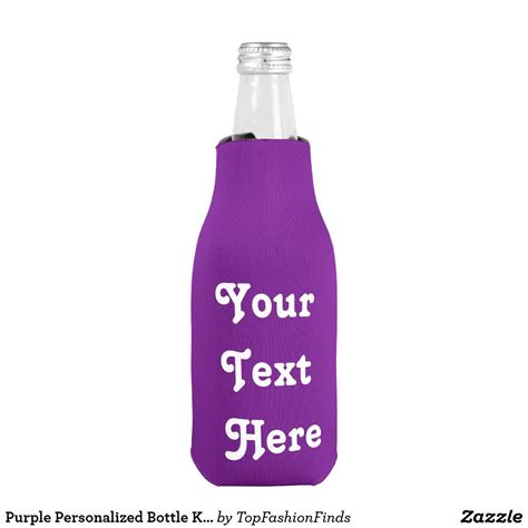 Purple Personalized Bottle Koozie Cooler | Bottle koozies, Personalized bottles, Purple