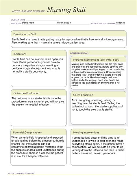 Ati Active Learning Template Nursing Skill 8a1